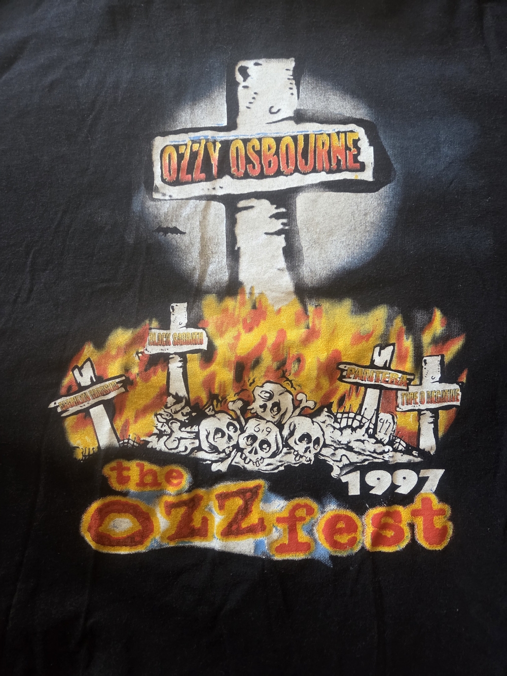 Vintage Ozzy Osbourne Ozzfest 1997 Black Graphic Band Tee - Men’s Shirt